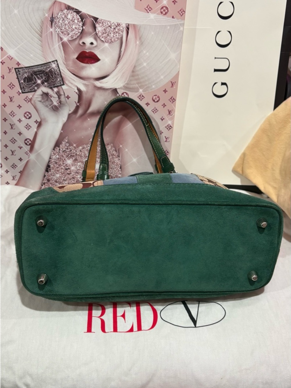 Coach Green and Brown Shoulder Bag - Picture 6 of 7